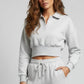 Button crop tracksuit