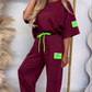 Oversize T-shirt lounge set * patch colour may vary