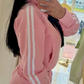 Diva stripe bomber set